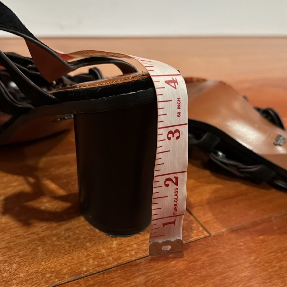 Coach Women’s MH Sandal Cll MXM Brown/White & Gunmetal size 10‎ - Picture 9 of 11